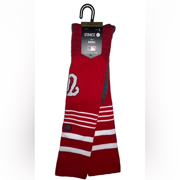 Stance MLB Diamond Pro Nationals OTC Socks 1 Pair Men's 9-13 Baseball Washington - Picture 1 of 9